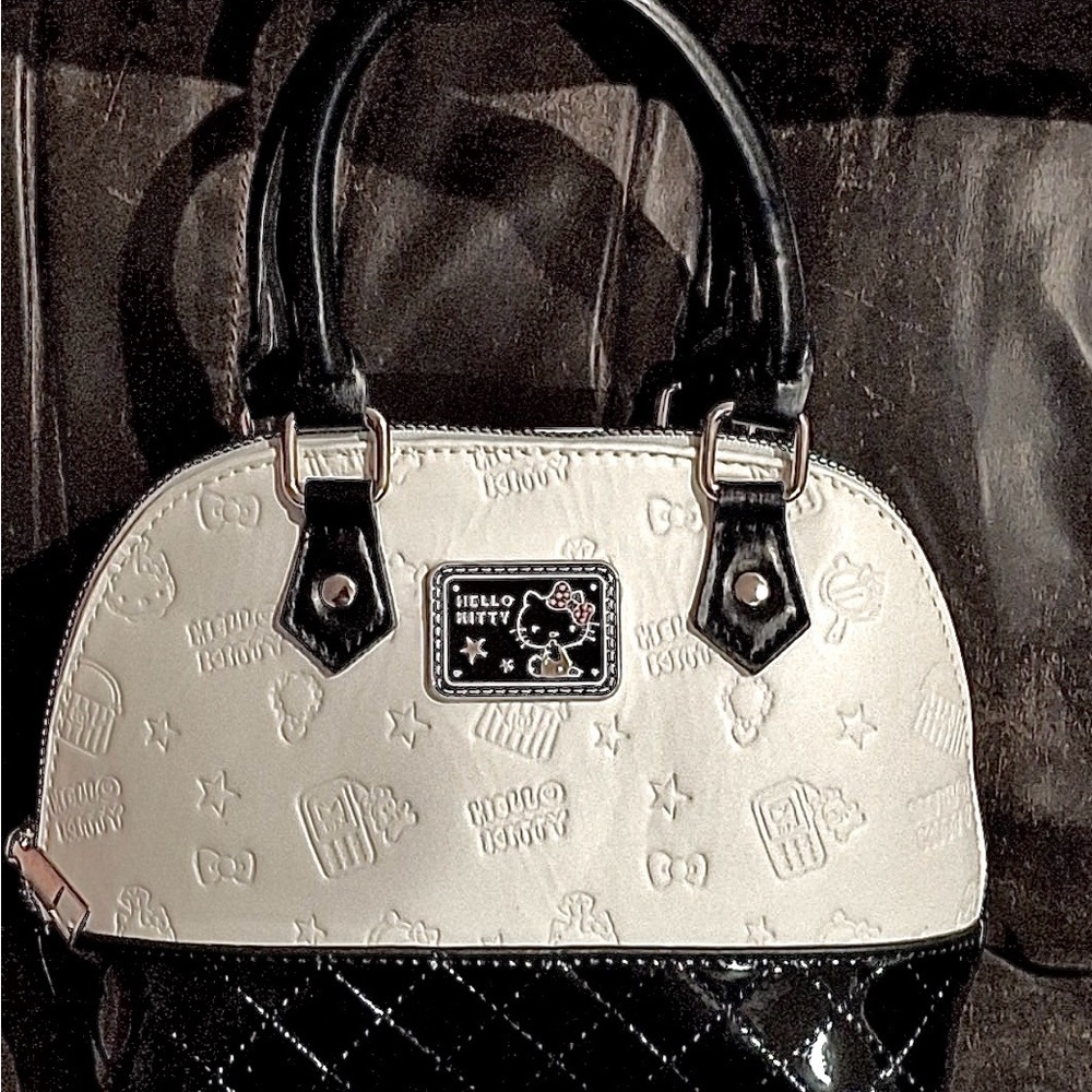 Hello Kitty Black and Cream Satchel